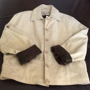 Colebrook & Co Tan Lambskin Leather Jacket Sz M